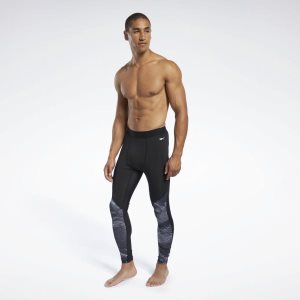 Reebok Speedwick Compression Tights Herren - Schwarz - DE 926-KZT